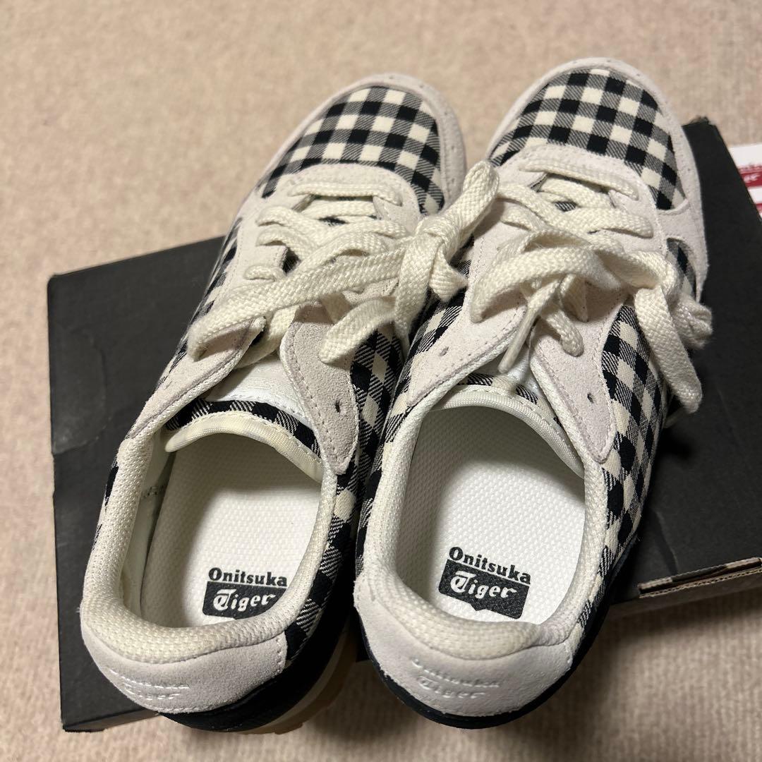オニツカタイガースニーカー新品25cmギンガムチェック