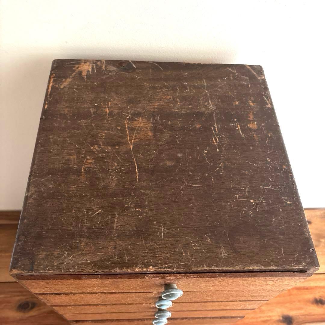 【専用です】　　アンティーク　引き出し7段 小物入れ 古道具 木製 昭和　レトロ