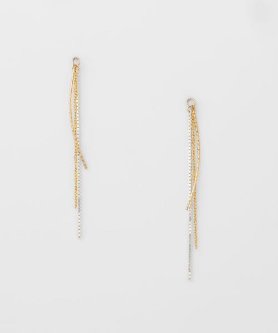 agete K10 SV コンビ ピアスチャーム