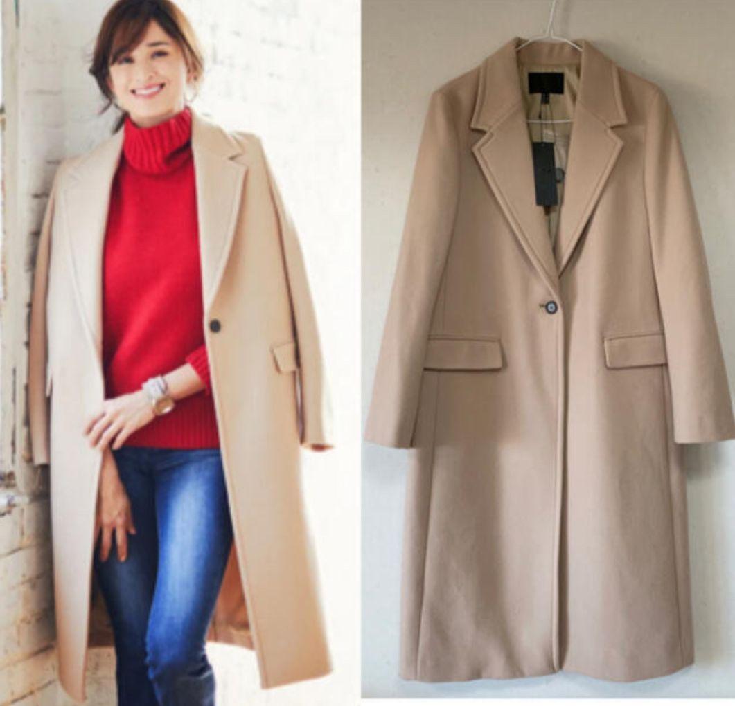 ICB Shell Melton チェスターコート ロング丈 キャメル