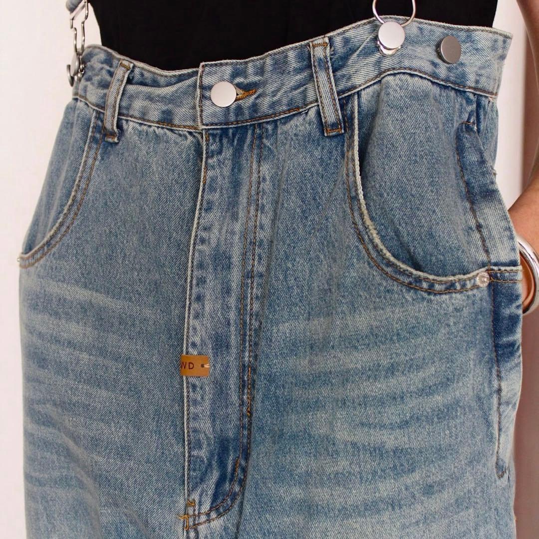 新品タグ付きAGAWD デニムオールインワン サロペット F