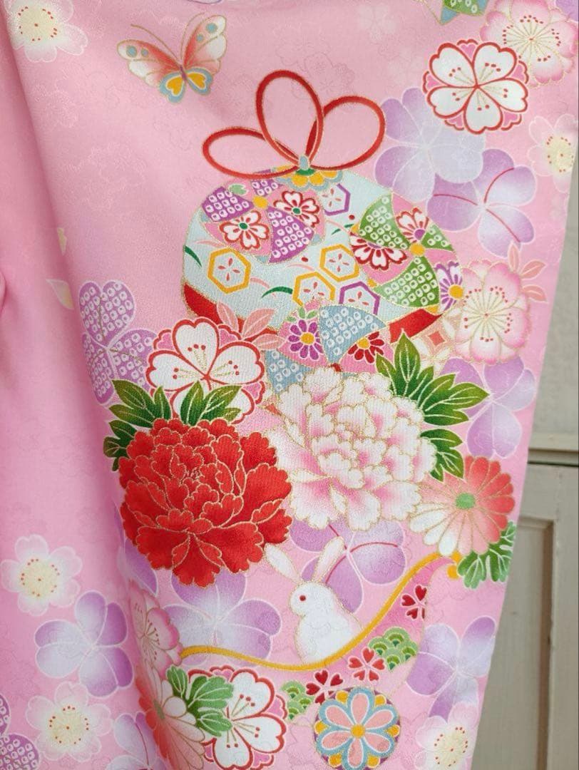 七五三フルセット　7歳　着物　四つ身　作り帯