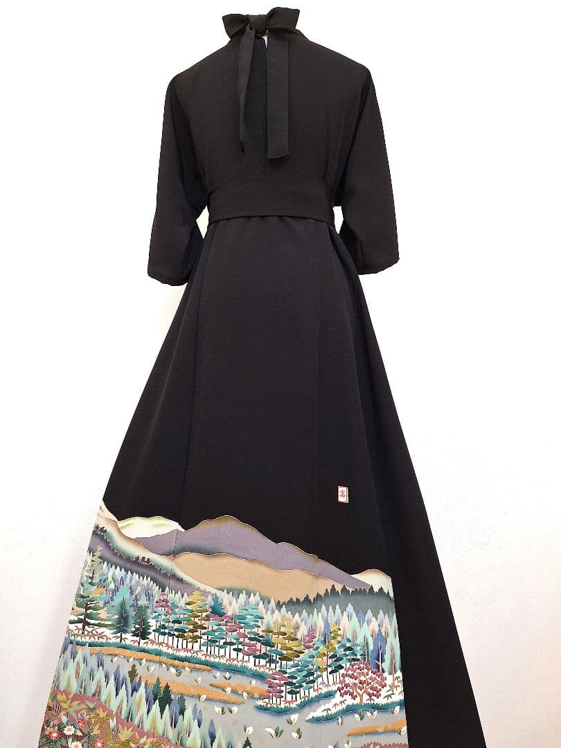 着物リメイクワンピース3701