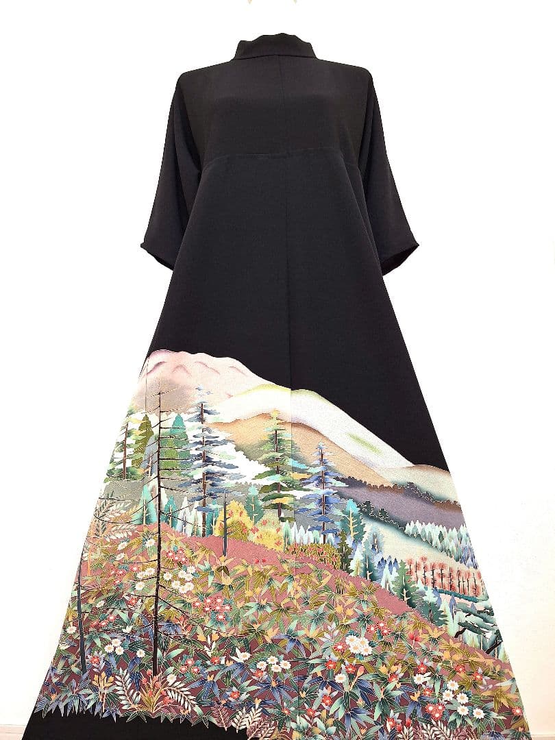 着物リメイクワンピース3701