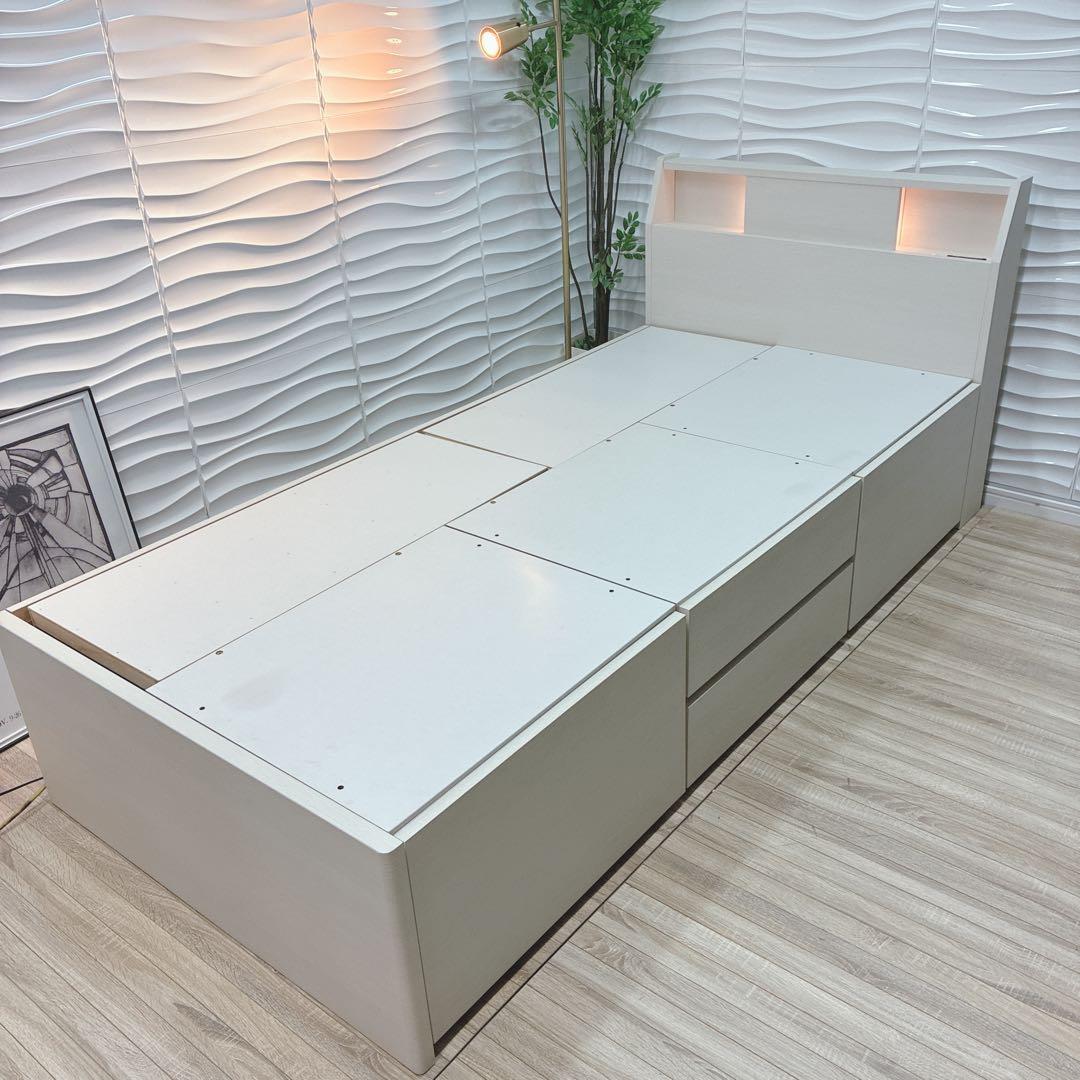 ◇大阪府 神戸市 配達料無料！◇ニトリ◇アザン◇収納付ベッドフレーム◇シングル◇