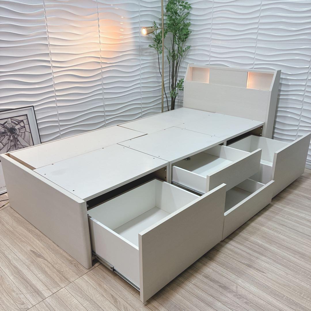 ◇大阪府 神戸市 配達料無料！◇ニトリ◇アザン◇収納付ベッドフレーム◇シングル◇