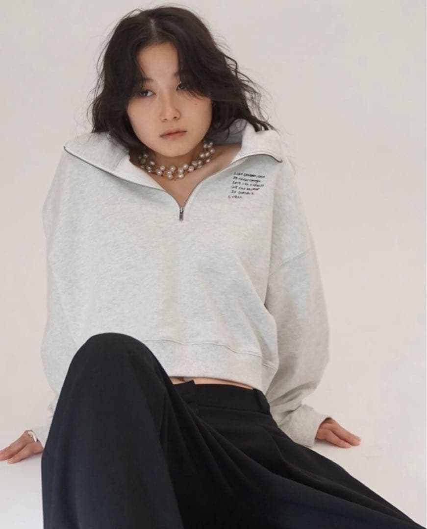 トップス Ludas Half Zip Art Sweatshirt M