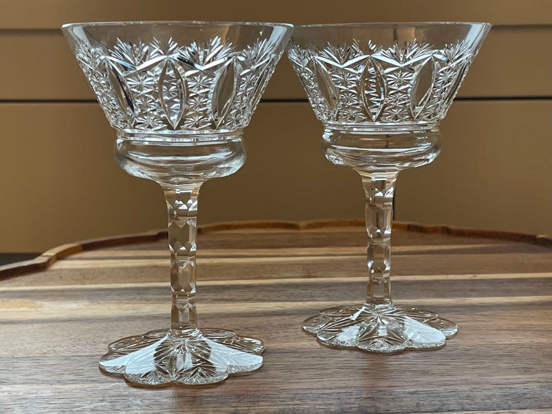 バカラ　グラス　オールドバカラ　2脚　コレクション　アンティーク　ヴィンテージ
