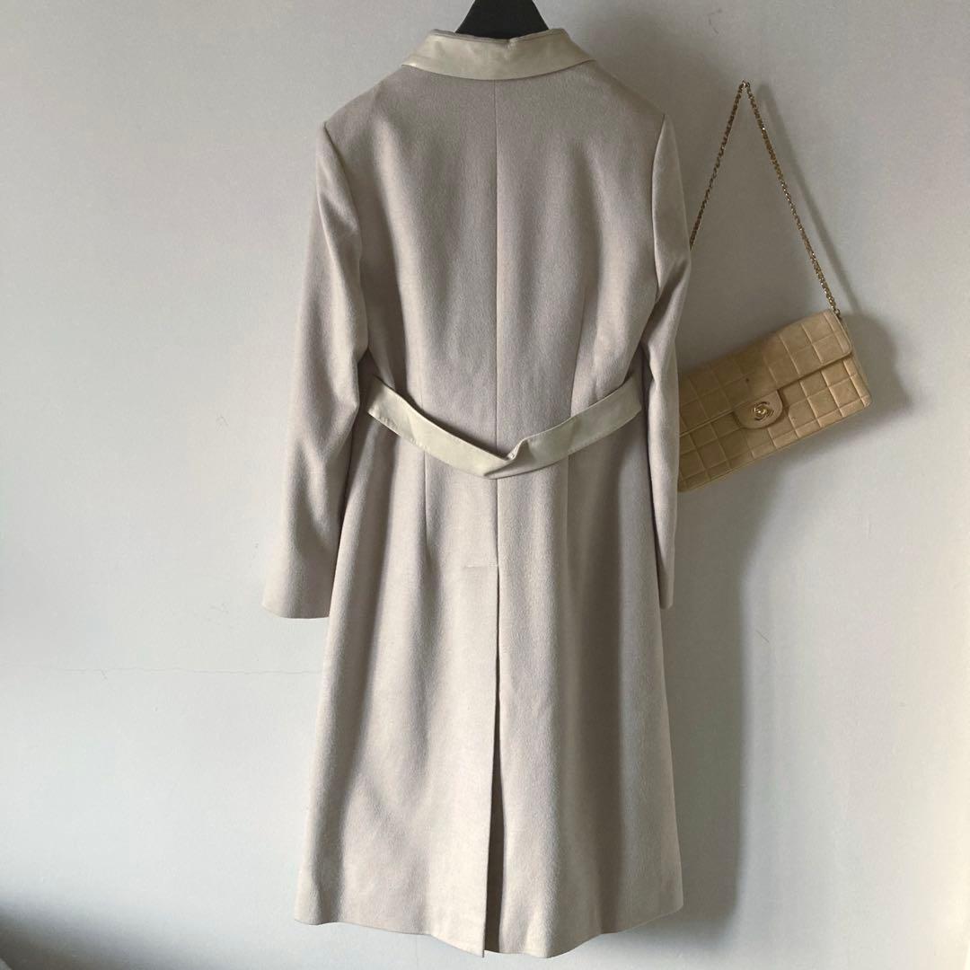ポールカ＊上質カシミヤアンゴラウールコート＊ミルクベージュ