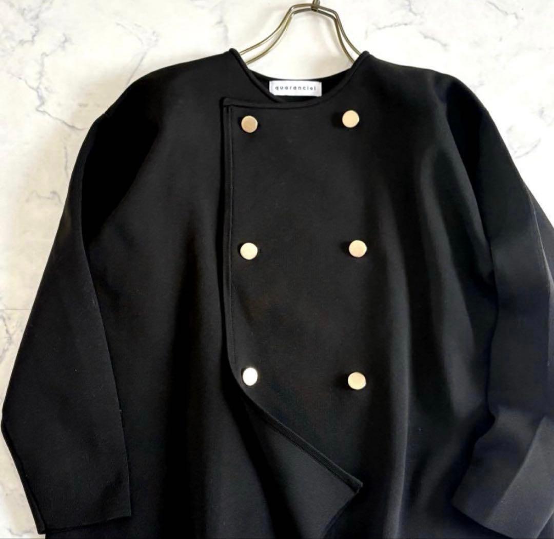 quarancielシップス 美品 金ボタン ノーカラージャケット