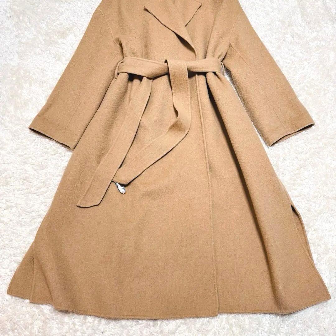 〈N.O.R.K 〉ノーク ウールリバーコート ロング Aライン ベルト付