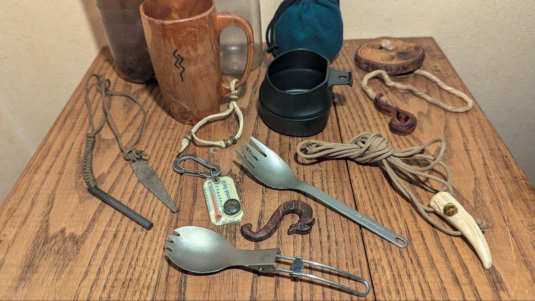 ソロキャンプ道具　ブッシュクラフトスタイル