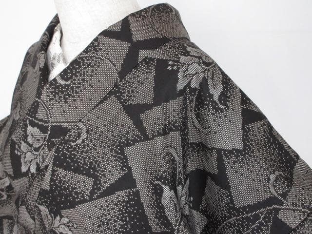 新古品！純泥染＊７マルキ＊本場奄美大島紬＊祝義満＊高級＊着物＊１６４ｃｍ＊裄６８