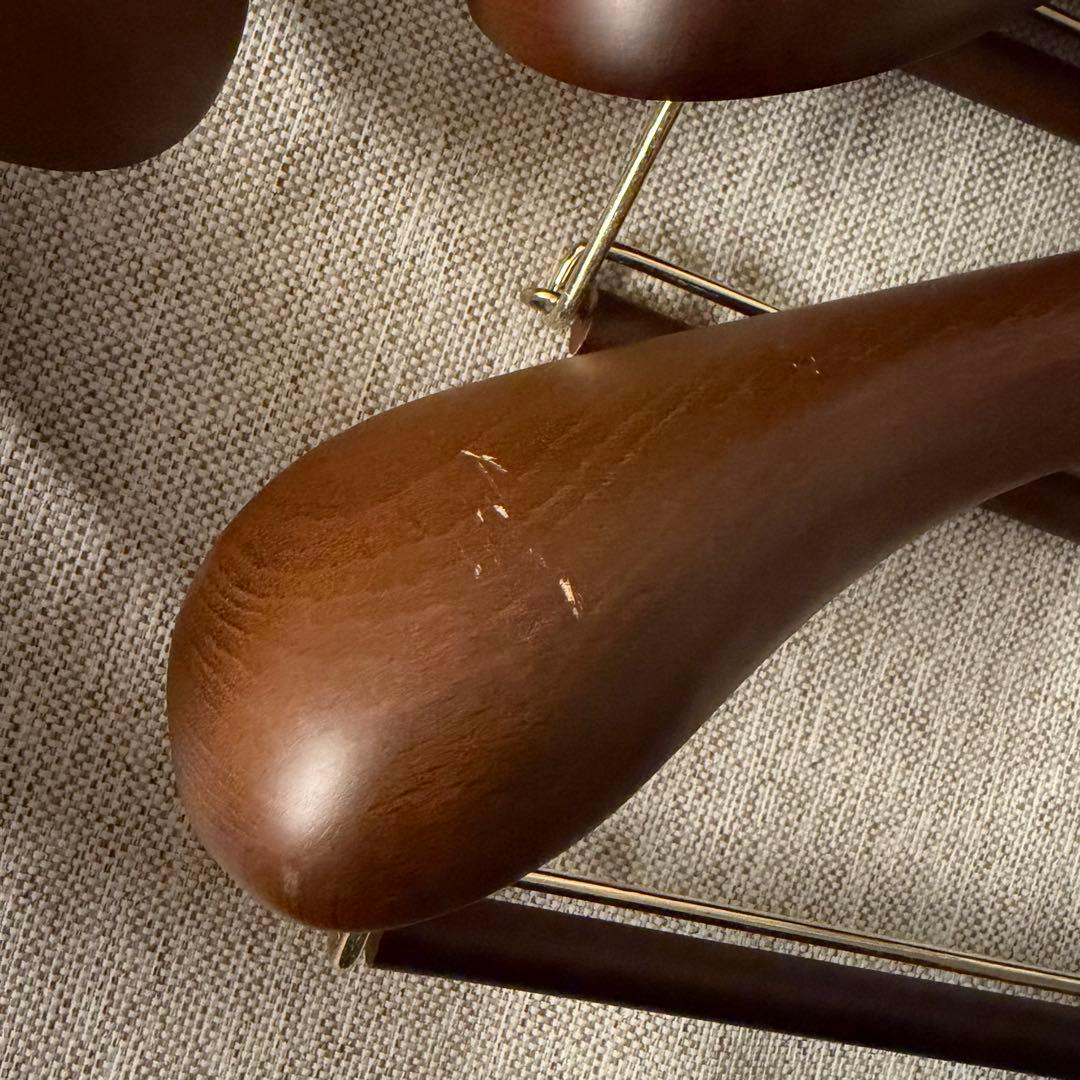 長塩産業　ながしお HNO木製ハンガー　幅40cm スライドバー付　12本セット