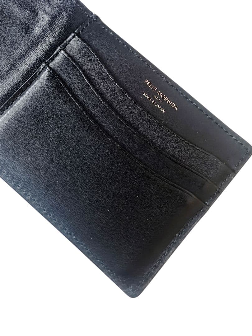 PELLE MORBIDA 黒 二つ折り財布 バルカ
