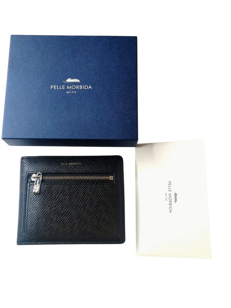 PELLE MORBIDA 黒 二つ折り財布 バルカ