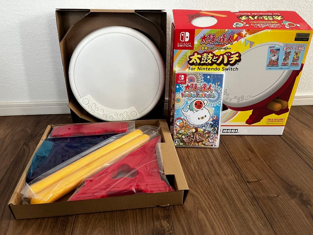 太鼓の達人ドンダブルフェスティバル　太鼓とバチセット