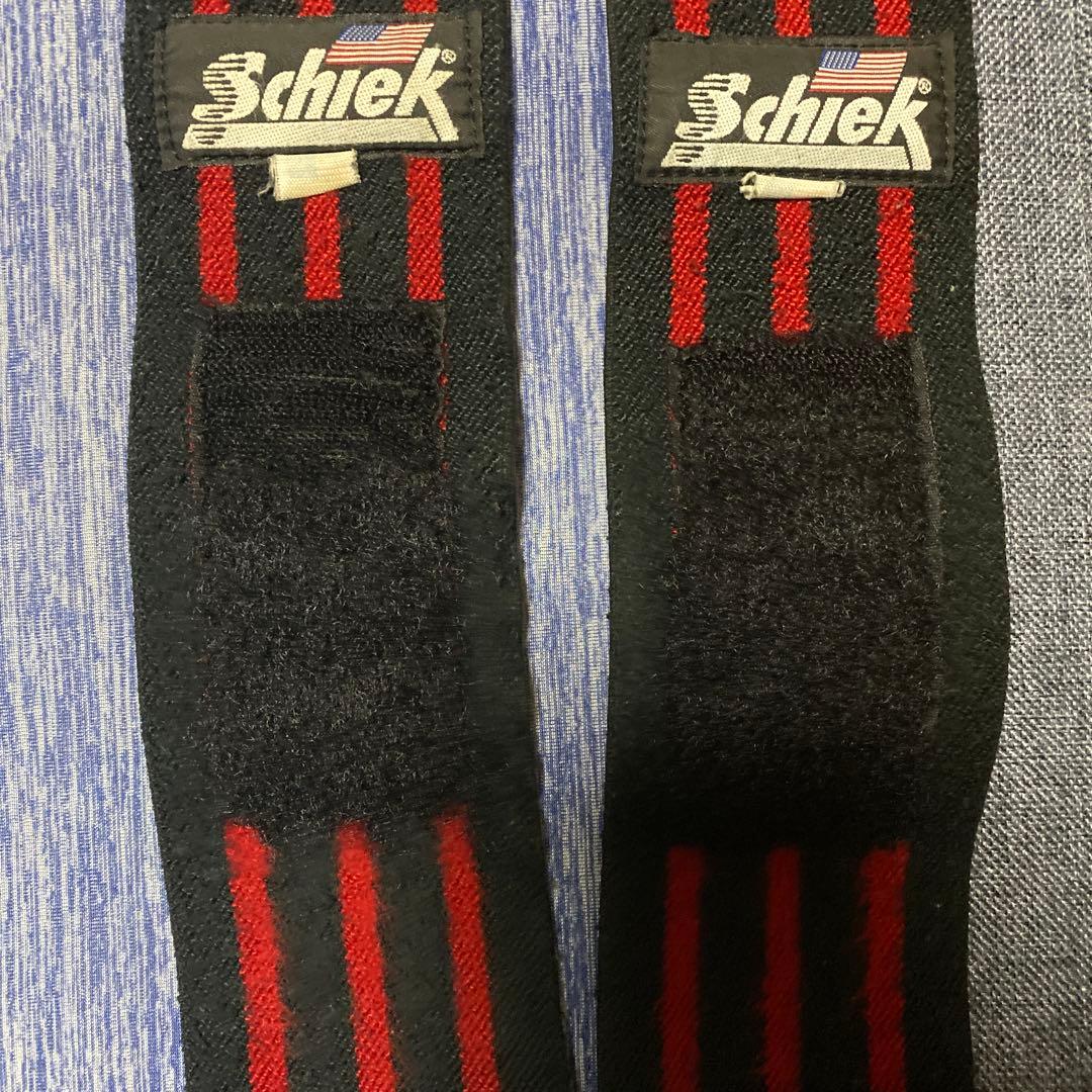 【セット価格】GOLD'S GYMとSchiek パワーグリップ　リストラップ
