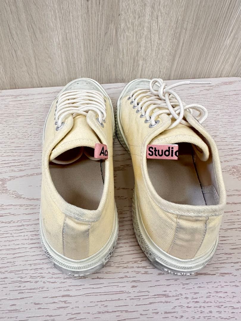 Acne Studios バロウ タンブルド W ペールイエロー/オフホワイト