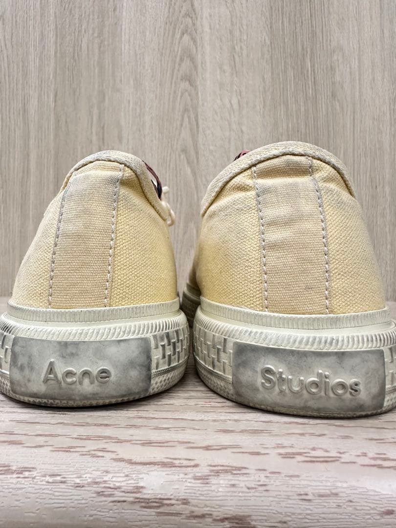 Acne Studios バロウ タンブルド W ペールイエロー/オフホワイト