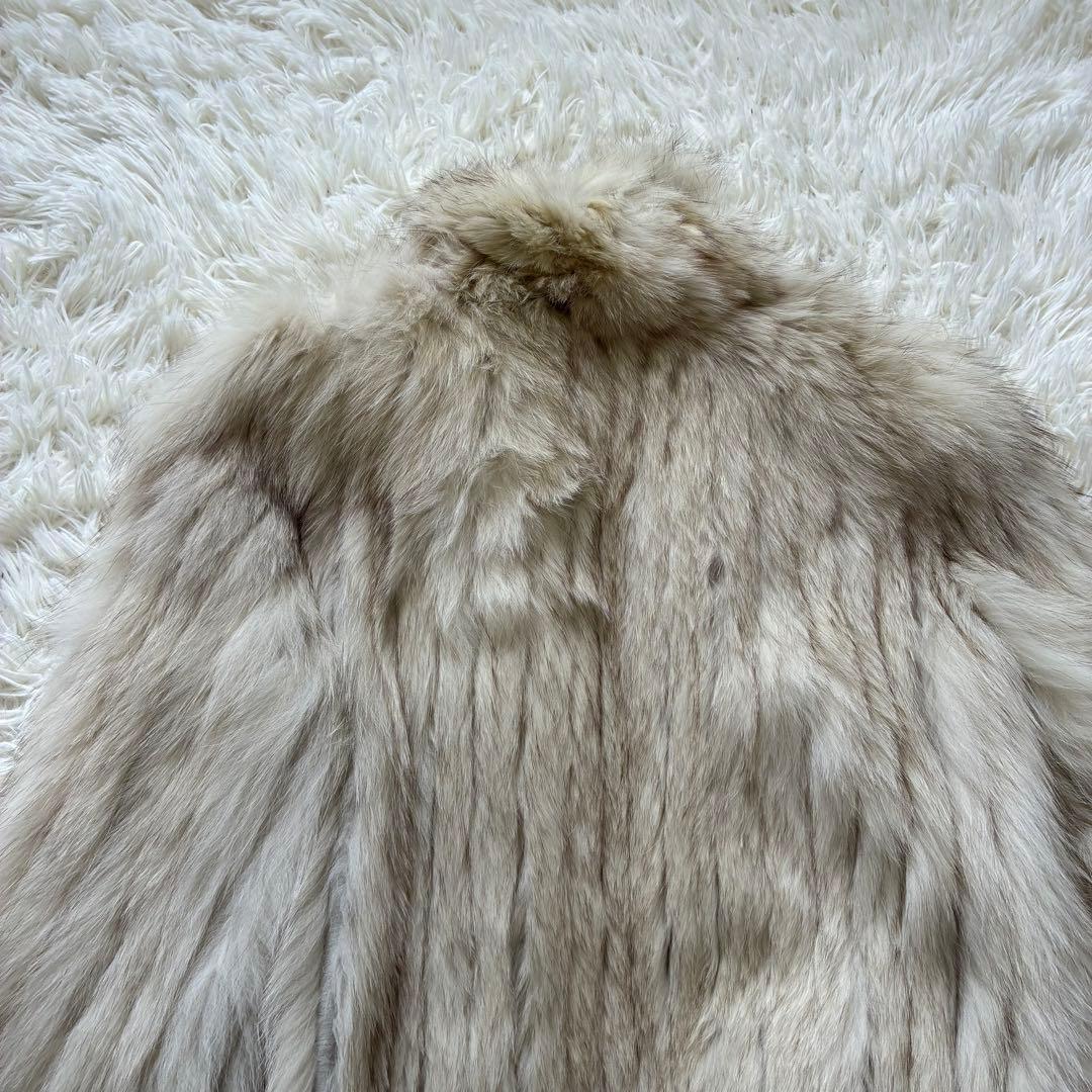 襟ボリューム◎ パリオン　毛皮　Lサイズ相当　リアルファー　ジャケット　大きめ
