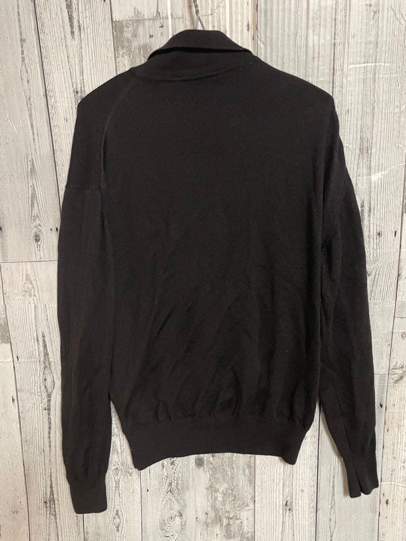 90s イタリア製 BARNEYS NEWYORK メリノウール ニットポロ M