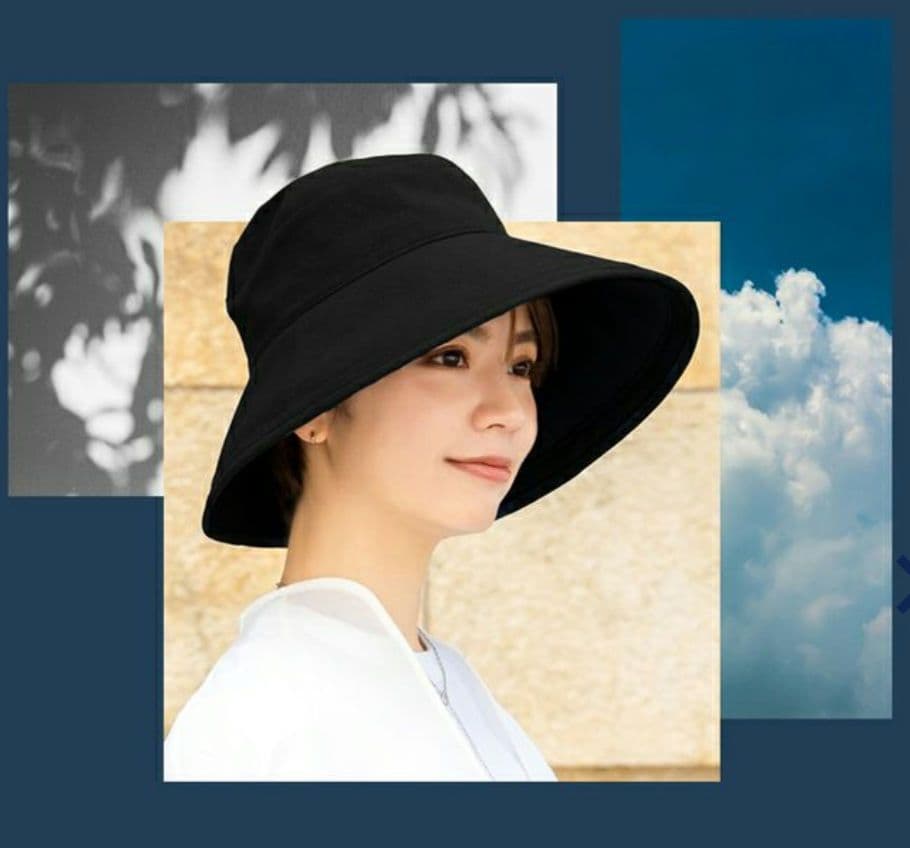 未使用タグ付き★芦屋ロサブラン　プレーン　ハット　帽子　遮光