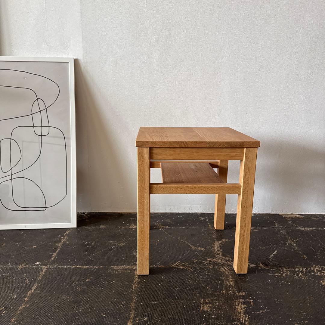 無印　サイドテーブル　ベンチ　ナチュラルウッド サイドテーブル