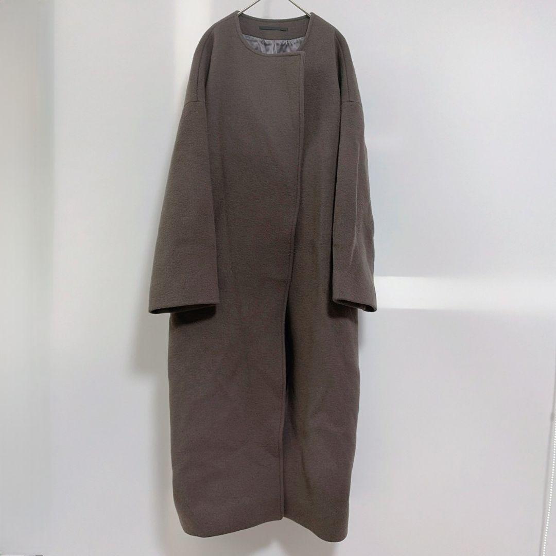 AP STUDIO ラムウール ノーカラーコート オーバーサイズ ロング