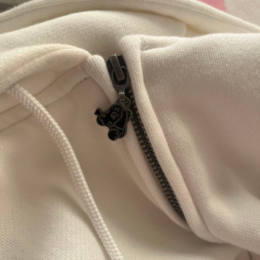 GALFY ピカピカ骨骨パーカー 大型犬 ホワイト