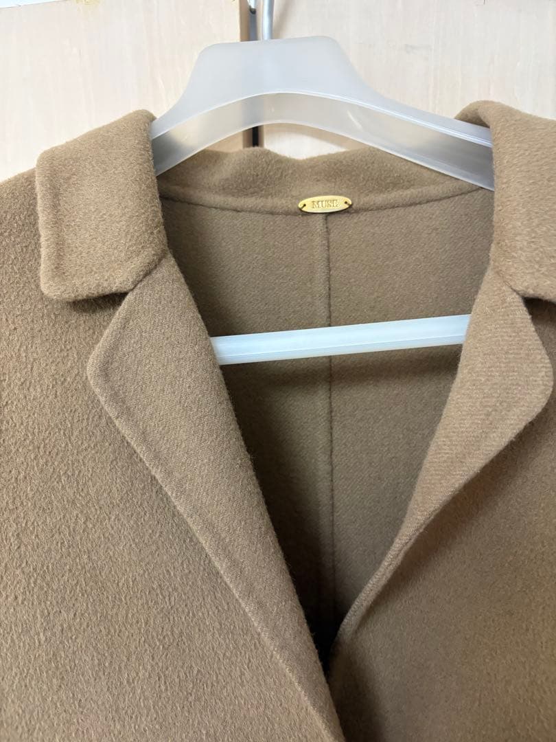 Deuxieme Classe ウールアンゴラリバーコート　キャメル