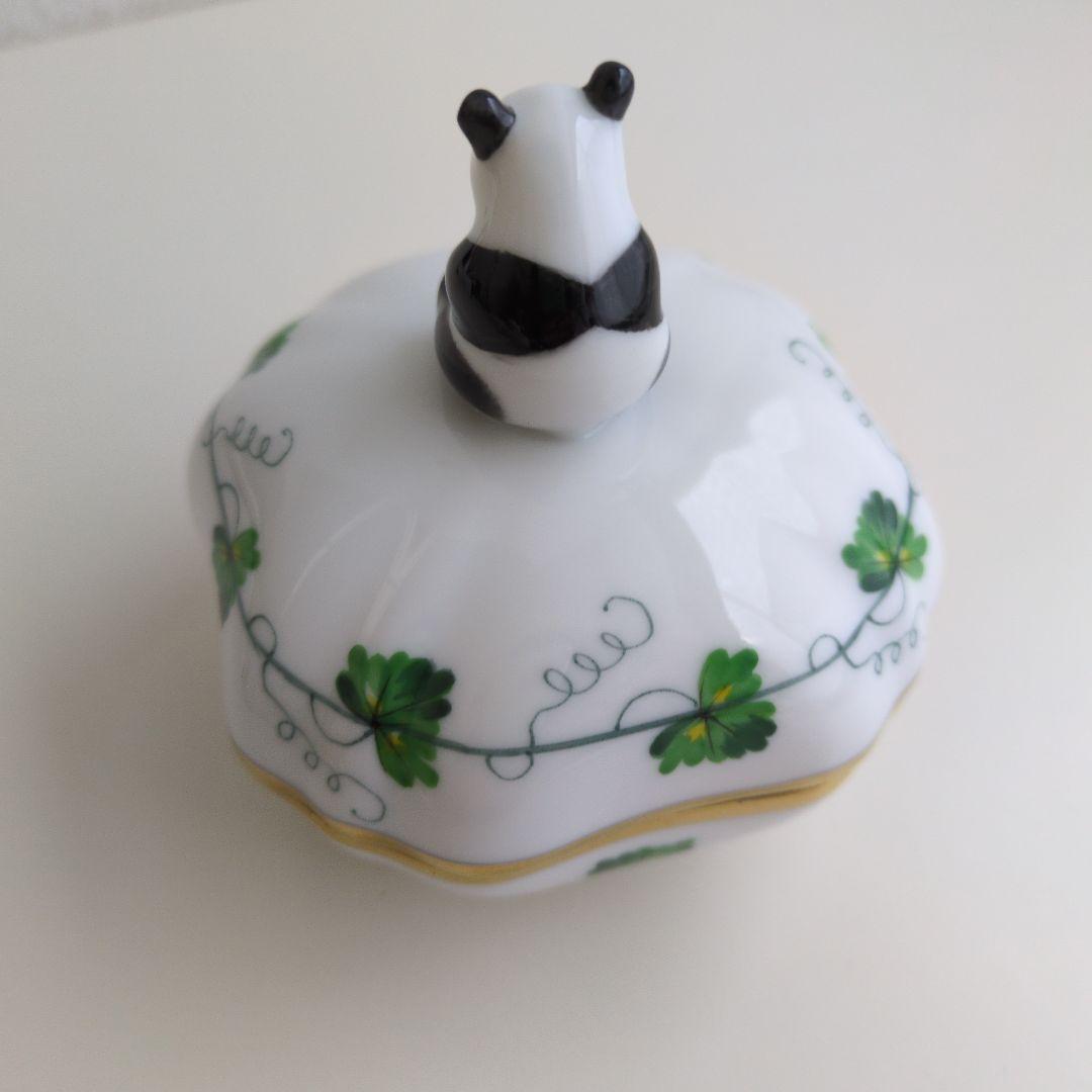 美品HEREND パンダ小筺　パセリ　ウィーンからくさ　ボンボニエール
