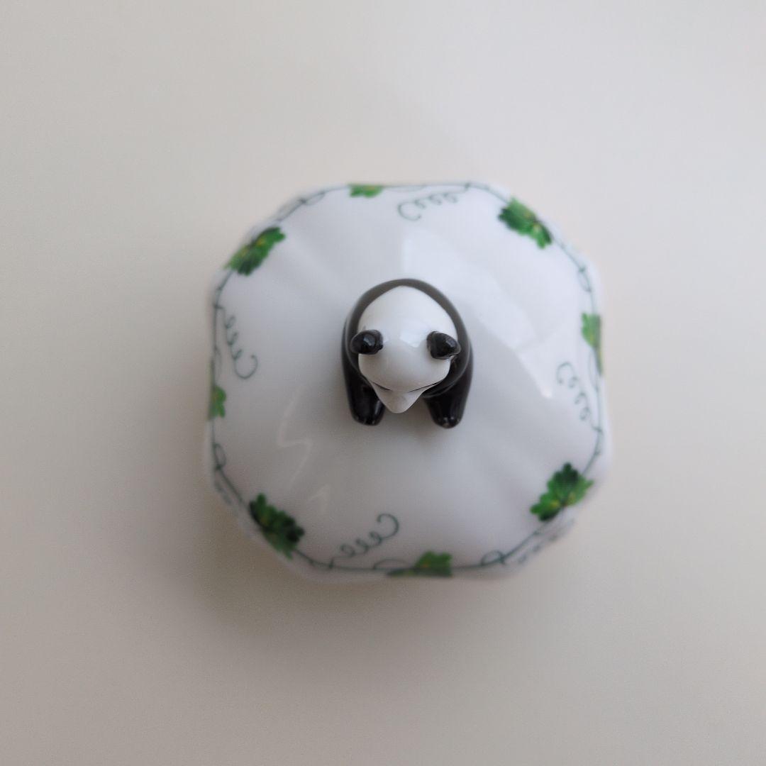 美品HEREND パンダ小筺　パセリ　ウィーンからくさ　ボンボニエール