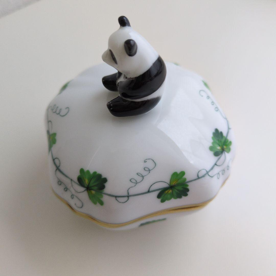 美品HEREND パンダ小筺　パセリ　ウィーンからくさ　ボンボニエール