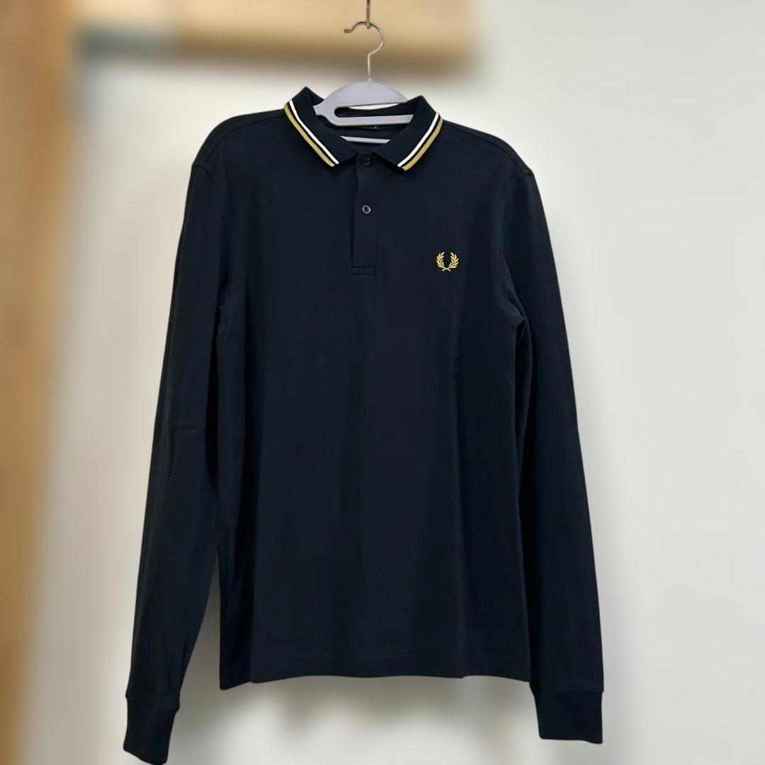 FRED PERRY ネイビー 長袖ポロシャツ