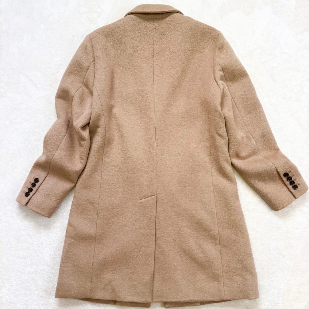 【超美品】エディフィス ウール素材 ビーバー仕上げ チェスターコート Mキャメル