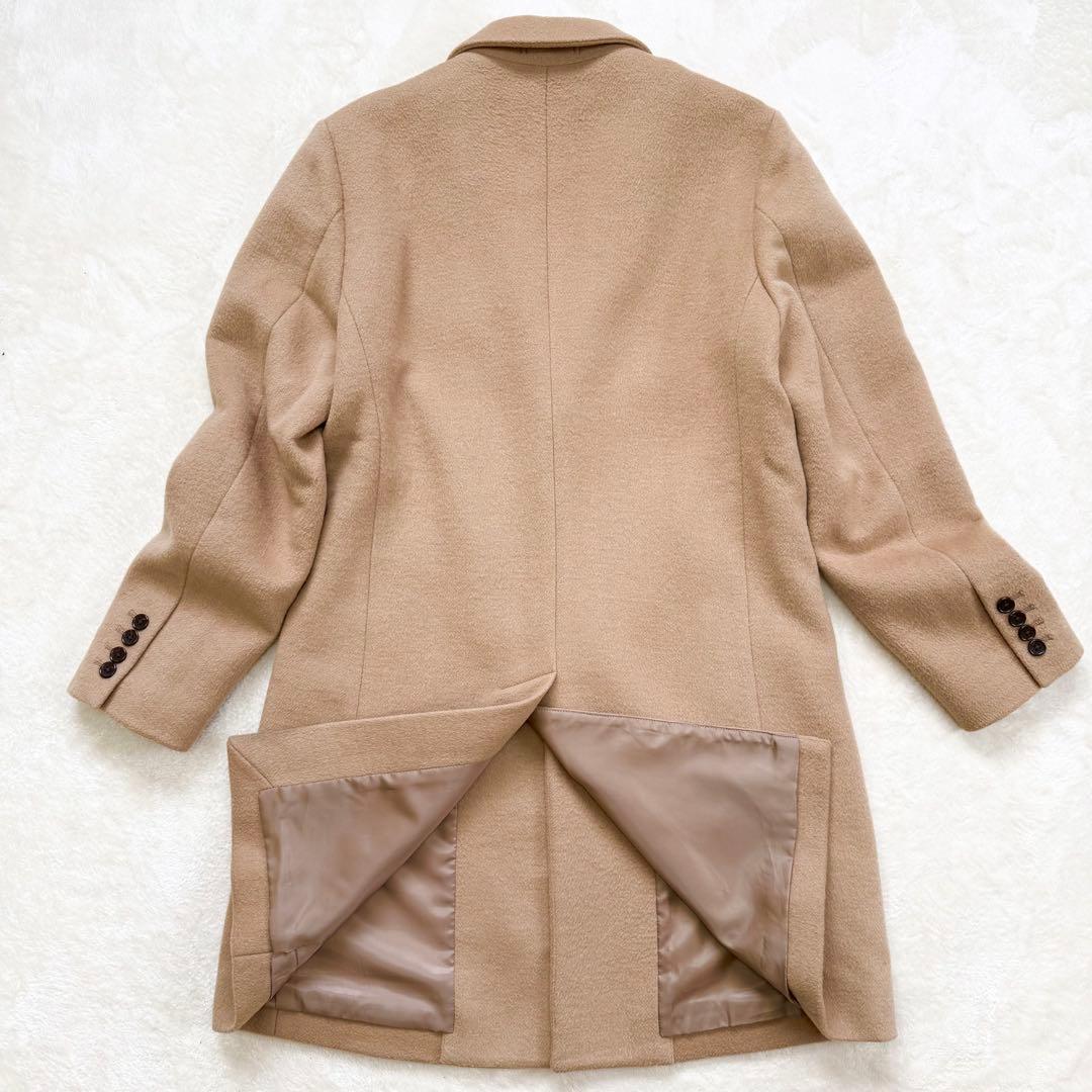 【超美品】エディフィス ウール素材 ビーバー仕上げ チェスターコート Mキャメル
