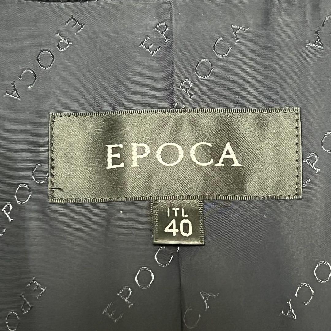 【美品】エポカ　2way ロングコート　フォックスファー　ステンカラー　ネイビー