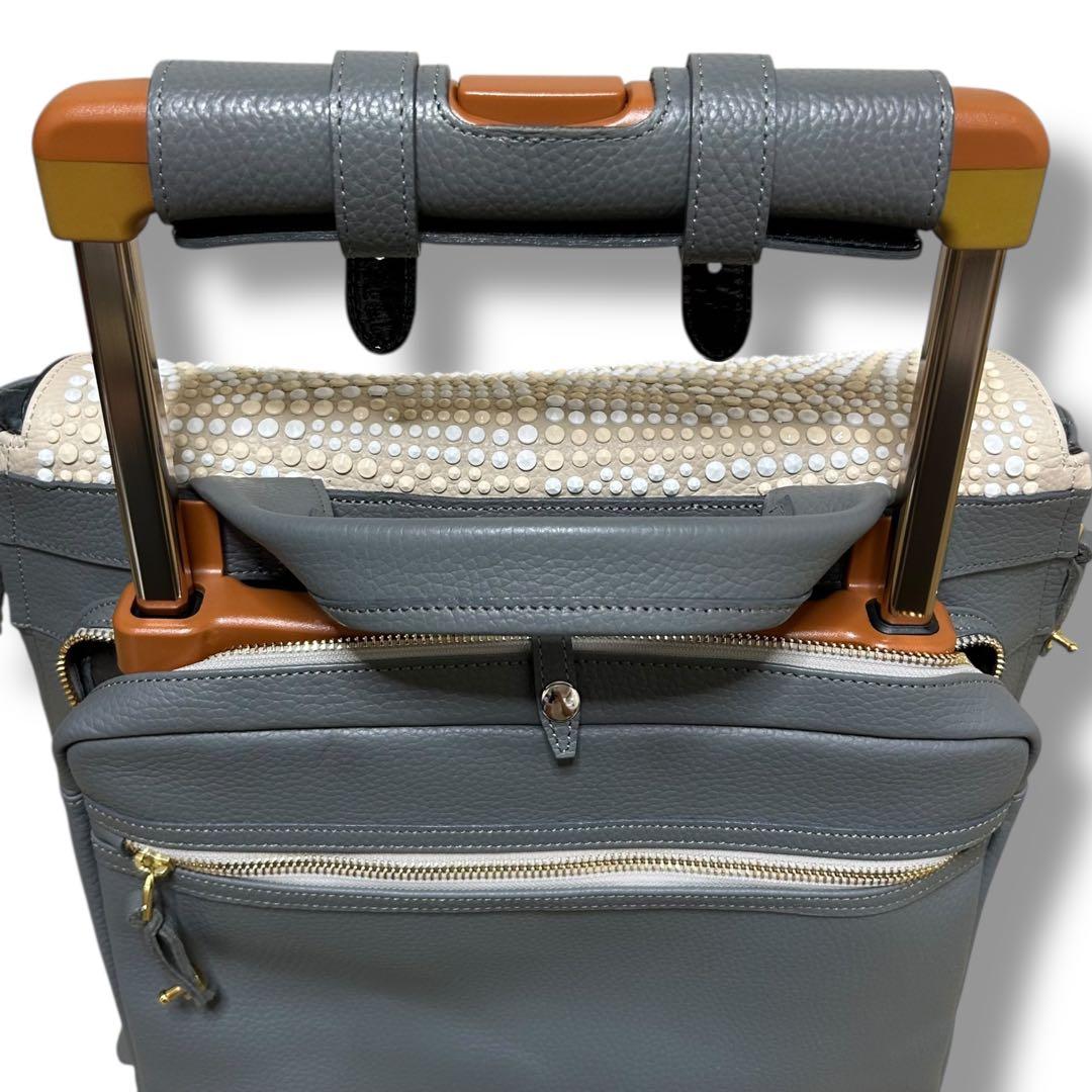 極美品✨ 高級　BON JAPONE スワニー　キャリーバッグ　レザー