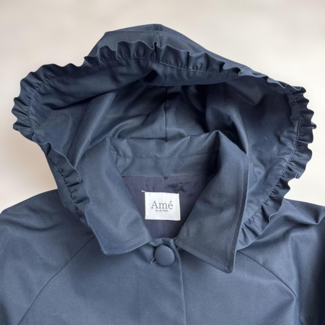 アメノチハレ　ロングコート　ネイビー　フリーサイズ　日本製