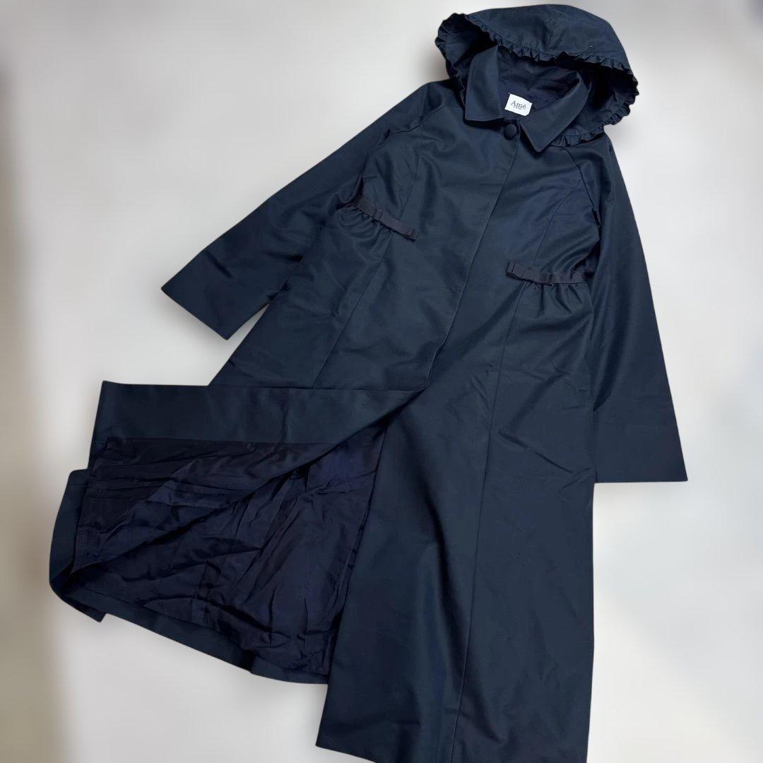 アメノチハレ　ロングコート　ネイビー　フリーサイズ　日本製