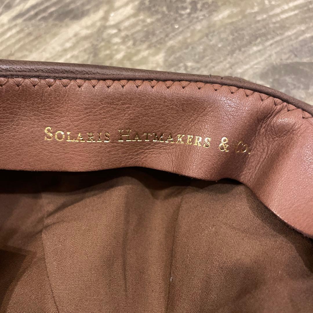 SOLARIS&CO. ブラウン キャスケット　レザー