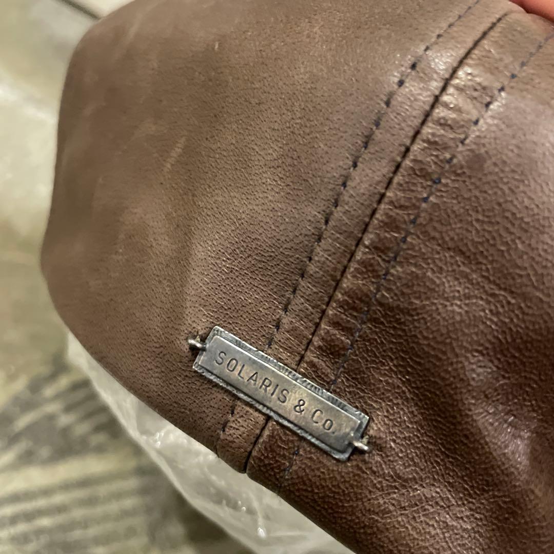 SOLARIS&CO. ブラウン キャスケット　レザー