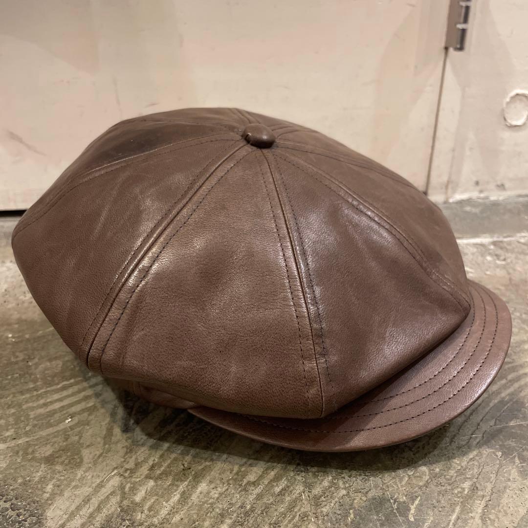 SOLARIS&CO. ブラウン キャスケット　レザー