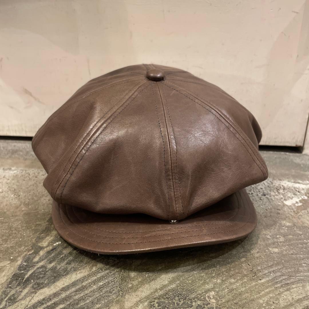 SOLARIS&CO. ブラウン キャスケット　レザー