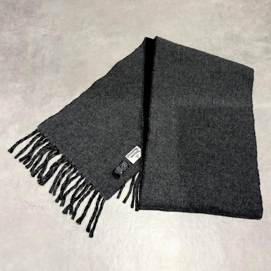 ヴィヴィアンウエストウッド オーブ マフラー 黒 レディース メンズ 正規品