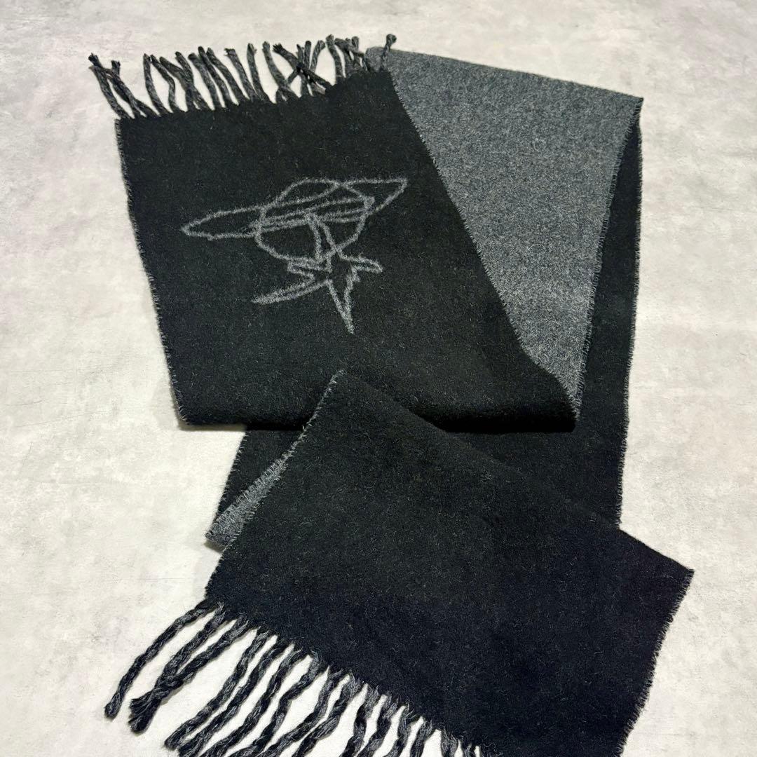 ヴィヴィアンウエストウッド オーブ マフラー 黒 レディース メンズ 正規品