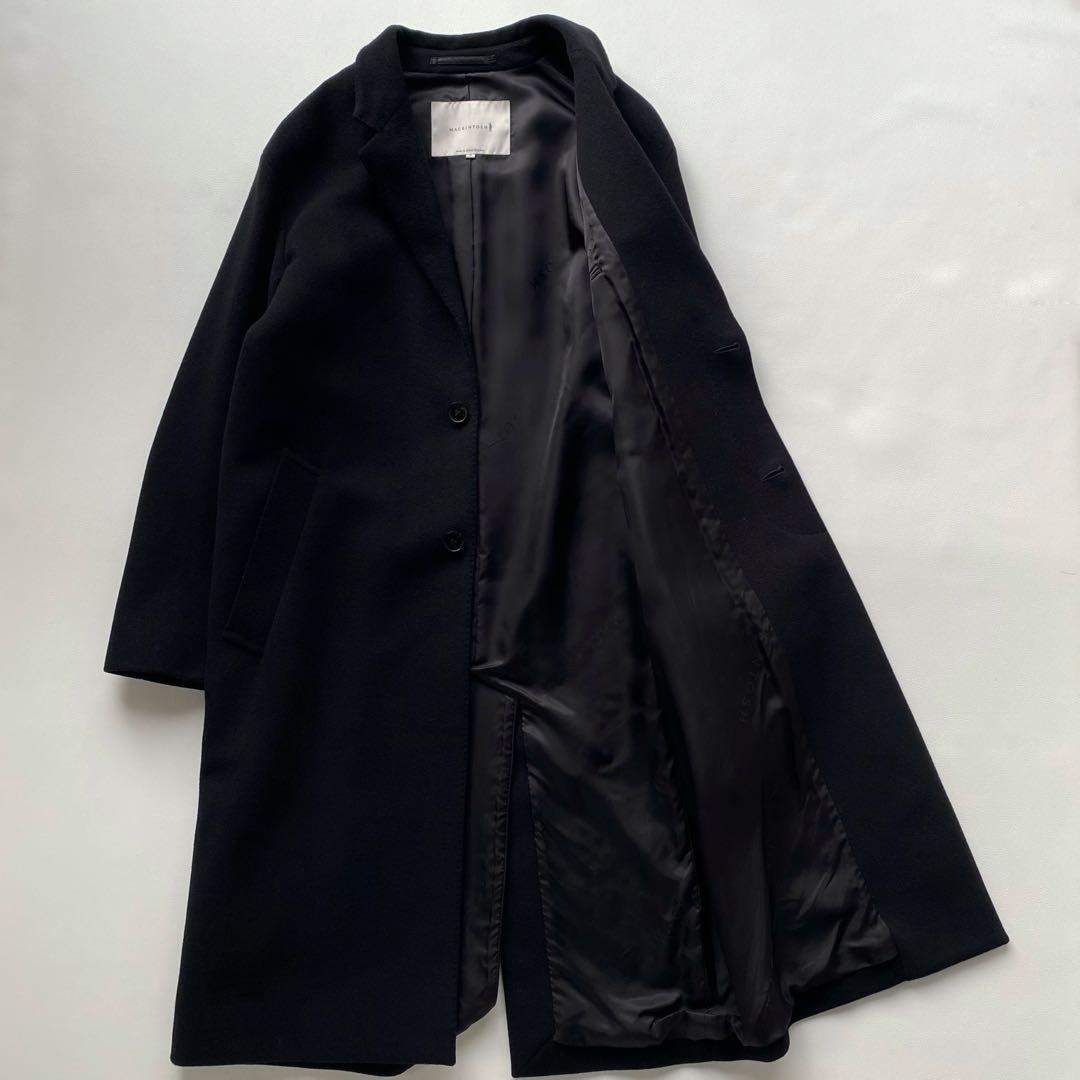 【リラックスフィット】マッキントッシュ ウールメルトン チェスターコート 黒