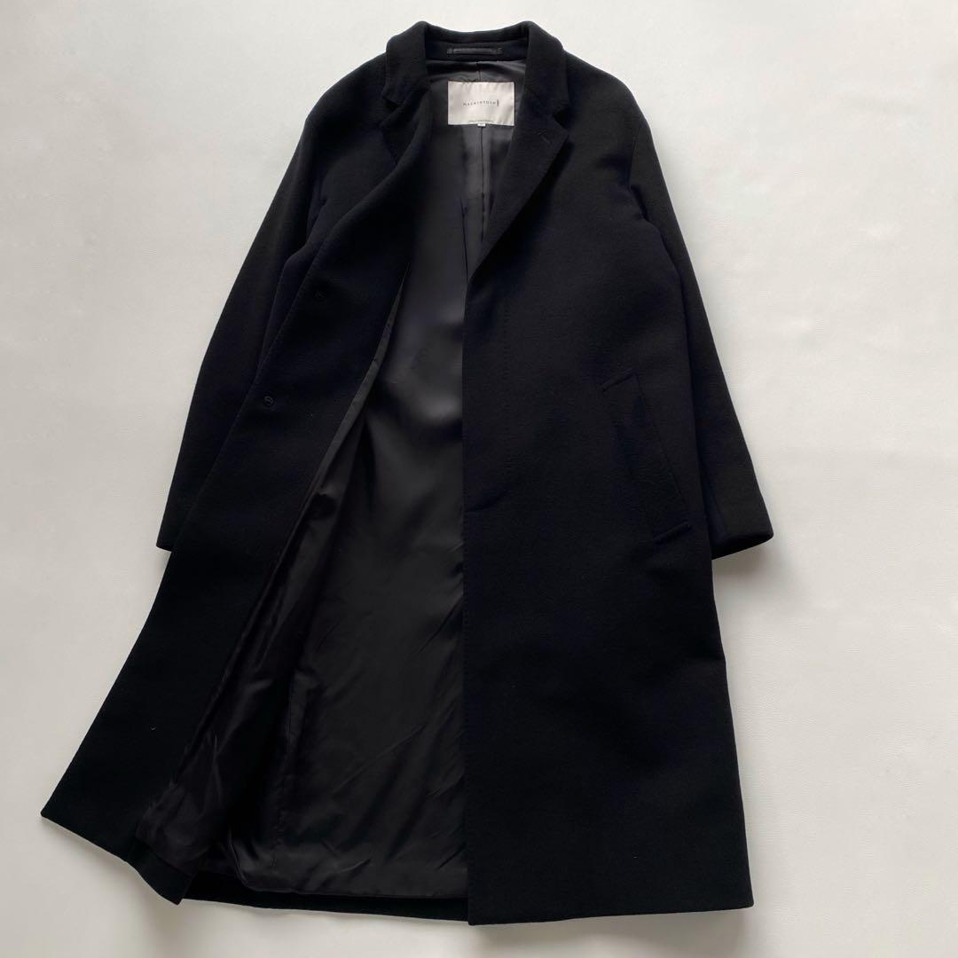 【リラックスフィット】マッキントッシュ ウールメルトン チェスターコート 黒