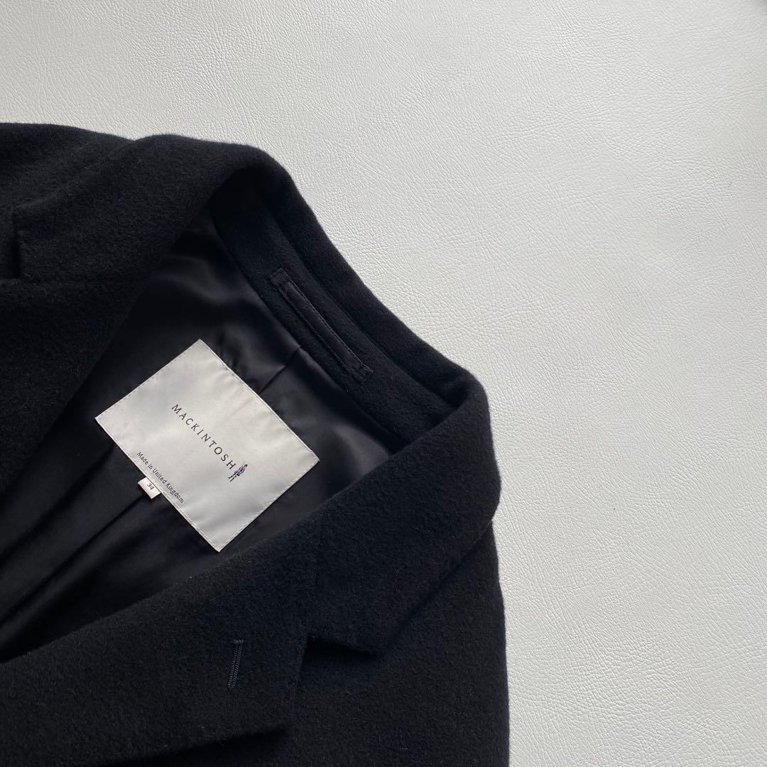 【リラックスフィット】マッキントッシュ ウールメルトン チェスターコート 黒